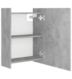 Armoire à miroir de bain Gris béton 62,5x20,5x64cm Aggloméré