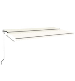 Auvent automatique avec capteur de vent et LED 600x350 cm Crème