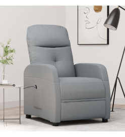 Fauteuil inclinable électrique Gris clair Tissu