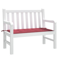 Coussin de banc de jardin rouge bordeaux 100x50x3 cm