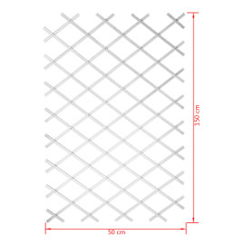 Nature Palissade de jardin 50 x 150 cm PVC Blanc