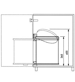 Hailo Poubelle Compact-Box Taille M 15 L Acier Inoxydable 3555-101