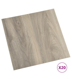 Planches de plancher autoadhésives 20 pcs PVC 1,86 m² Taupe