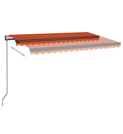 Auvent rétractable automatique 450x350 cm Orange et marron