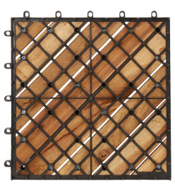 Carreaux de terrasse 10 pcs 30x30 cm Bois d'acacia solide