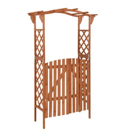 Pergola avec portail 116x40x204 cm Bois de sapin massif