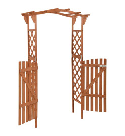 Pergola avec portail 116x40x204 cm Bois de sapin massif