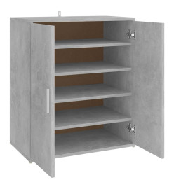 Armoire à chaussures Gris béton 60x35x70 cm Aggloméré