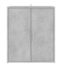 Armoire à chaussures Gris béton 60x35x70 cm Aggloméré