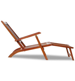 Chaise de terrasse avec repose-pied Bois d'acacia solide