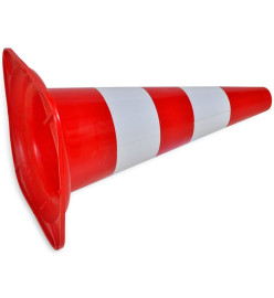 Cône de signalisation réfléchissant 10 pcs 50 cm Rouge et blanc