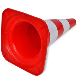 Cône de signalisation réfléchissant 10 pcs 50 cm Rouge et blanc