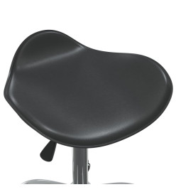 Tabouret de salon et spa Noir Similicuir