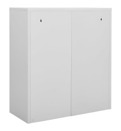 Armoire de bureau Gris clair 90x40x102 cm Acier