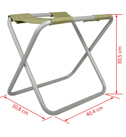 Esschert Design Sac et tabouret à outils de jardin Gris GT85