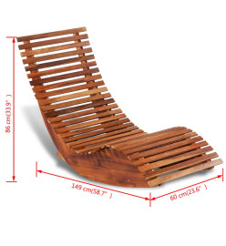 Chaise longue basculante Bois d'acacia