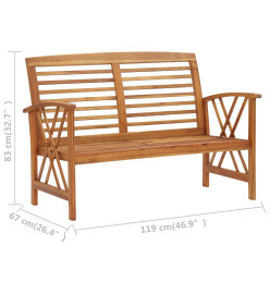 Salon de jardin 5 pcs Bois d'acacia solide