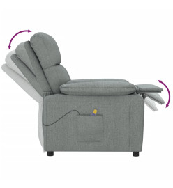 Fauteuil de massage Gris foncé Tissu