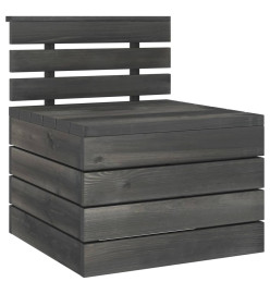 Salon palette de jardin 5 pcs Bois de pin massif Gris foncé