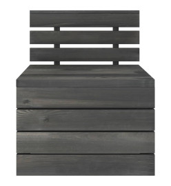 Salon palette de jardin 5 pcs Bois de pin massif Gris foncé