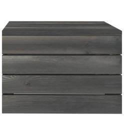 Salon palette de jardin 5 pcs Bois de pin massif Gris foncé