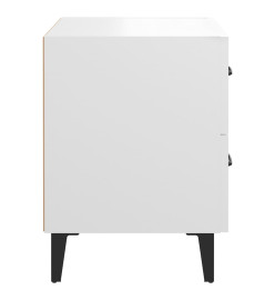 Tables de chevet 2 pcs Blanc 40x35x47,5 cm