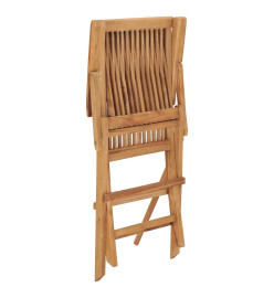 Chaises pliables de jardin 4 pcs Bois de teck solide