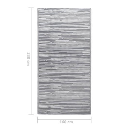 Tapis d'extérieur Gris 160x230 cm PP