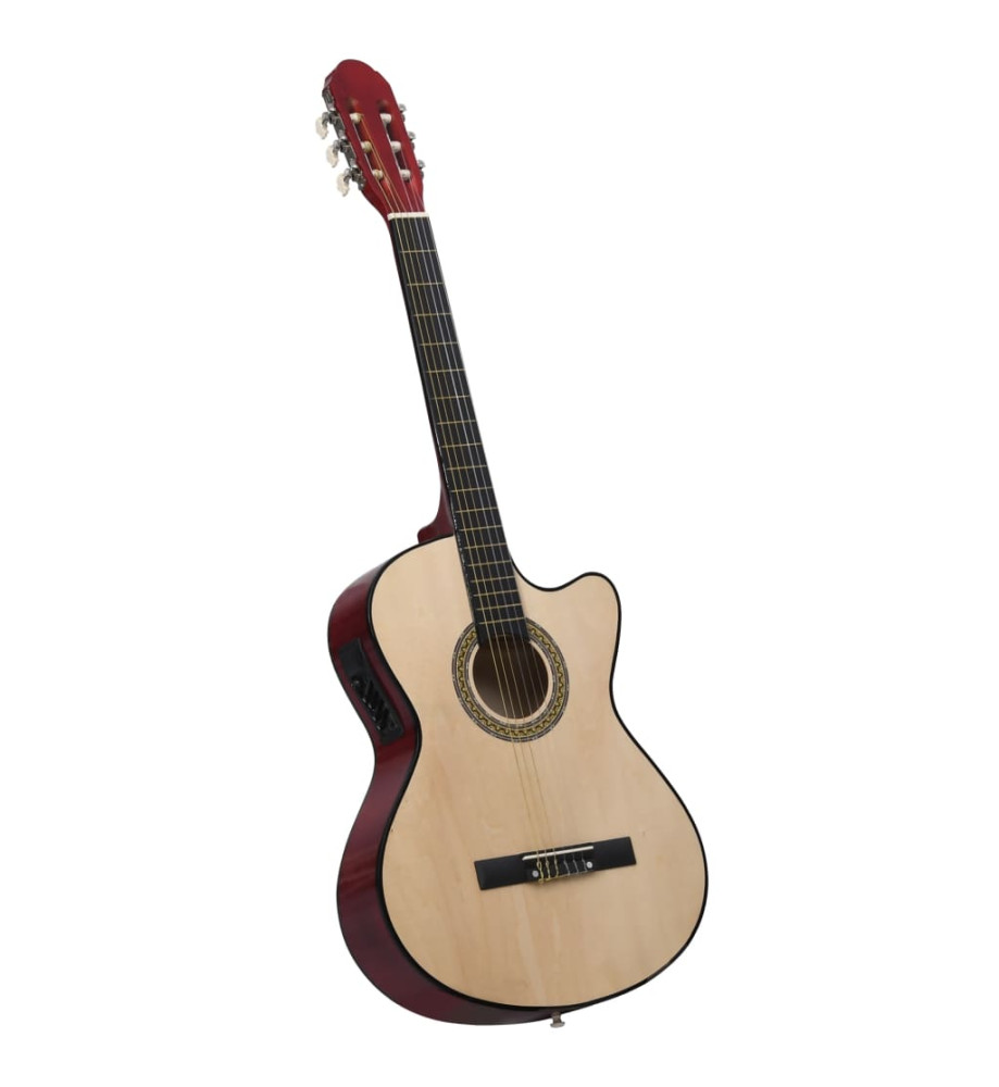 Guitare découpée classique occidentale avec égaliseur 6 cordes