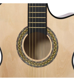 Guitare découpée classique occidentale avec égaliseur 6 cordes