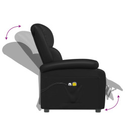 Fauteuil de massage Noir Similicuir