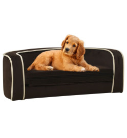 Canapé pliable pour chien Marron 73x67x26 cm Coussin lavable