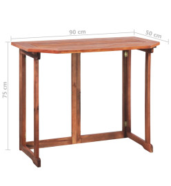 Table de bistro 90x50x75 cm Bois d'acacia massif