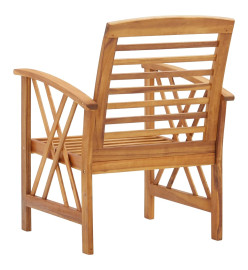 Chaises de jardin 2 pcs Bois d'acacia massif