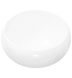 Lavabo ronde Céramique Blanc 40 x 15 cm