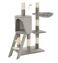 Arbre à chat avec griffoirs en sisal 138 cm Gris