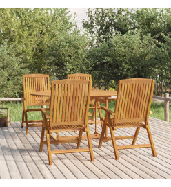 Chaises de jardin inclinables 4 pcs bois massif de teck