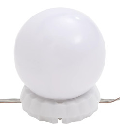 Lampe de miroir avec 8 ampoules LED Blanc chaud et blanc froid