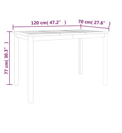 Ensemble à dîner de jardin 5 pcs Bois de teck massif