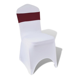 Ruban décoratif élastique avec boucle de chaise 25 pcs Bordeaux