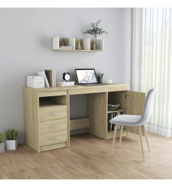 Bureau Chêne sonoma 140x50x76 cm Aggloméré