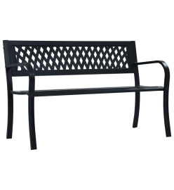 Banc de jardin 125 cm Noir Acier