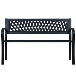 Banc de jardin 125 cm Noir Acier