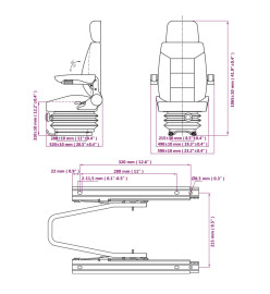 Siège de tracteur avec suspension