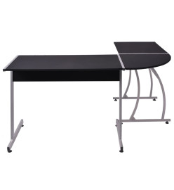 Bureau d'angle en forme de L Noir