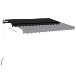 Auvent automatique avec capteur de vent LED 3,5x2,5m Anthracite