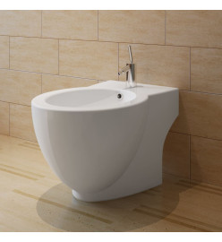 Ensemble de bidet et toilette Céramique Blanc