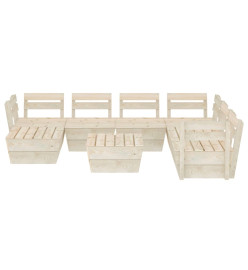 Salon de jardin palette 8 pcs Bois d'épicéa imprégné