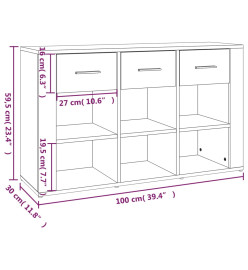 Buffet Chêne sonoma 100x30x59,5 cm Bois d'ingénierie