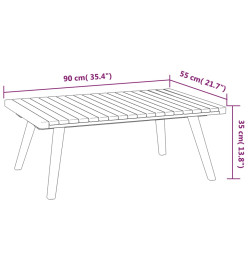 Salon de jardin 6 pcs avec coussins Bois d'acacia solide